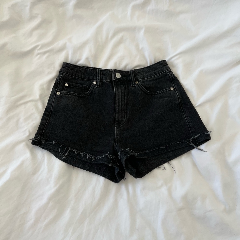 garage denim mom shorts